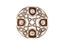 Keltische Fibel Brosche "Celtic Cross" aus Bronze – Historisches Kreuz mit Knotenmuster 3,5 cm 