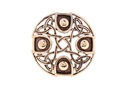 Keltische Fibel Brosche "Celtic Cross" aus Bronze – Historisches Kreuz mit Knotenmuster 3,5 cm 