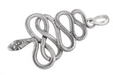 Schlangen-Anhänger MANDARA aus 925er Silber – Mystisches Amulett der Verwandlung (5 cm)