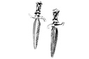 Ohrstecker 'Dolche' Sterling Silber 925 - Schmuck für Mittelalter, Reenactment und Larp