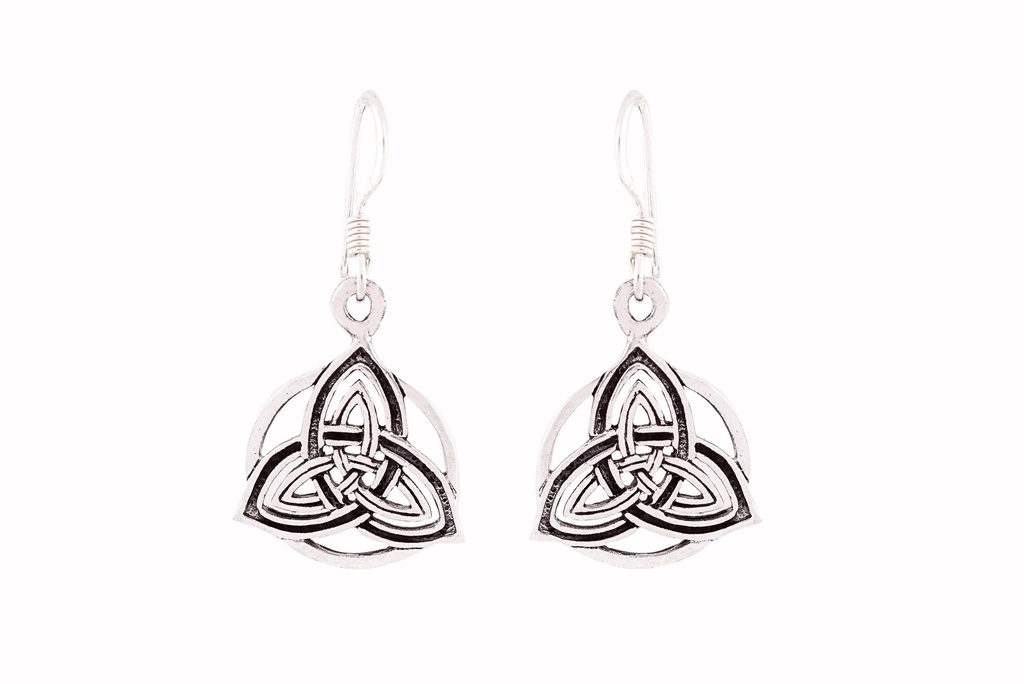 Keltische Ohrhänger Dina aus Silber – Irischer Ohrschmuck mit Ornament 3,3 cm