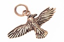 Amulett, Anhänger 'Hugin - Kleiner Rabe' aus Bronze - Mittelalter, Larp, Fantasy Schmuck