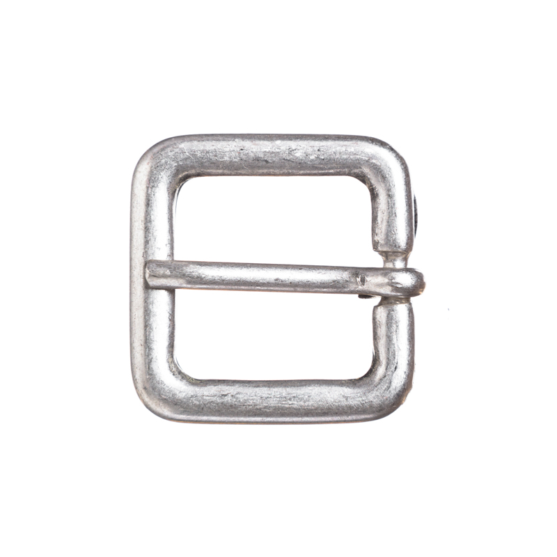 [B629-1] Gürtelschließe Jiline silberfarben – 2 cm rechteckige Schließe für Taschen & Gewandungen im Mittelalter-Stil