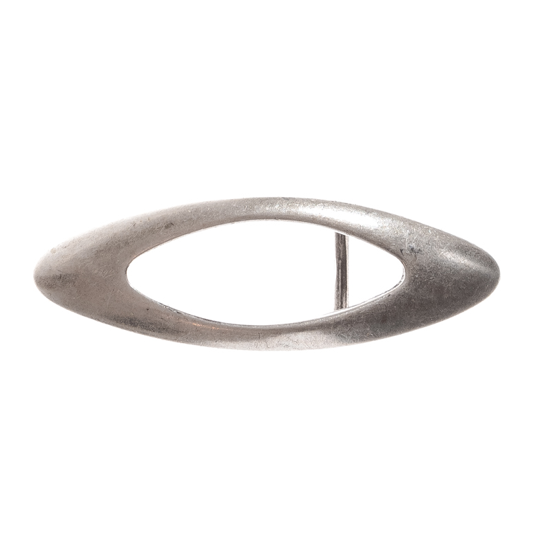 [B2295-1] Gürtelschließe „Eclipse“ in Silberoptik – Ovale Schnalle für 2 cm Riemen