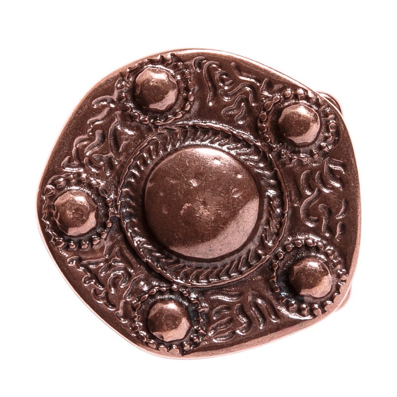 Wikinger Schild-Schließe kupferfarben 4cm