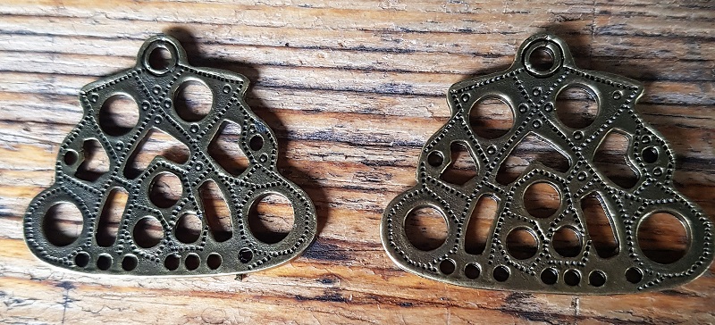 [32782] Wikinger Kettenverteiler-Paar 'MUNSÖ', messingfarben