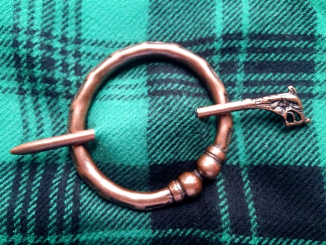 [32896] nordische Plaid-Fibel Ball, kupferfarben