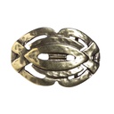 Barclay Gürtelschließe messingfarben – Keltische 4 cm Flechtband-Schnalle mit symbolischem Knotenmuster