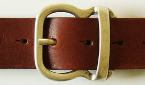 [B1301-1] Gürtelschließe „APOLLO“ – Silberfarbene Dornschließe für 4 cm breite Gürtelriemen 