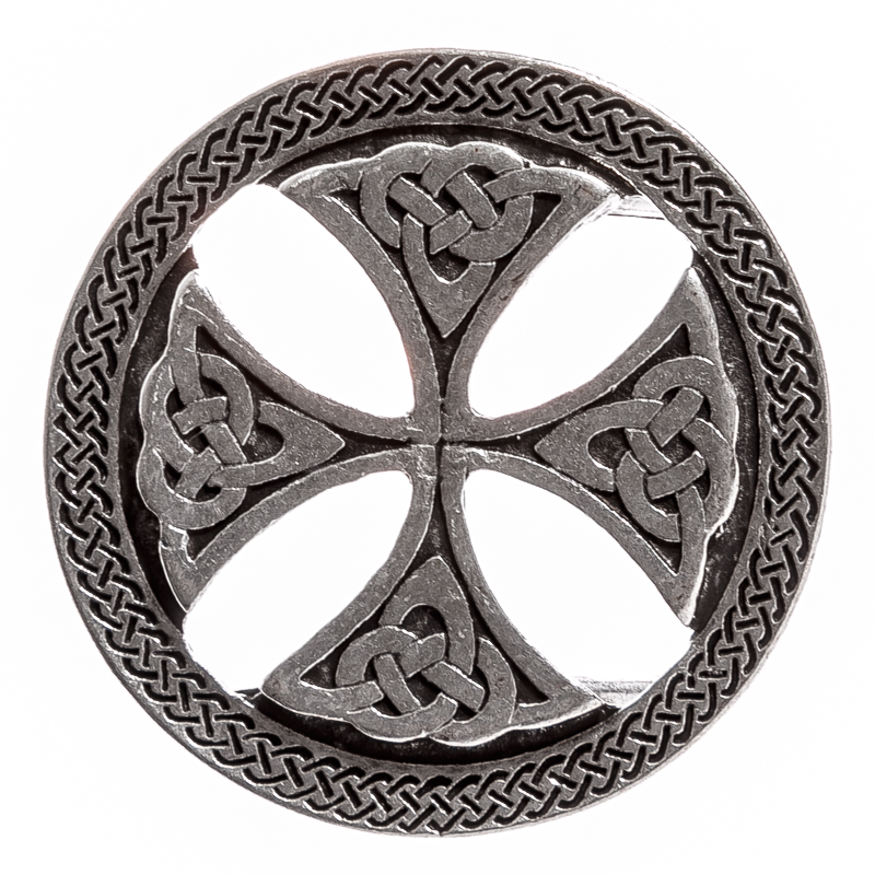 [B631-1] Keltische Gürtelschnalle Keltenkreuz silber – Schließe 70 mm für 40 mm Gürtel