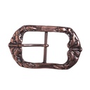 Silurische Gürtelschließe kupferfarben – Organisch geformte Mittelalter-Schnalle für 3 cm Gürtel