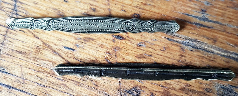 Wikinger Stab-Kettenverteiler-Paar 'BIRKA', messingfarben