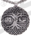 Anhänger Iggdrasil Hugin&Munin, silberfarben