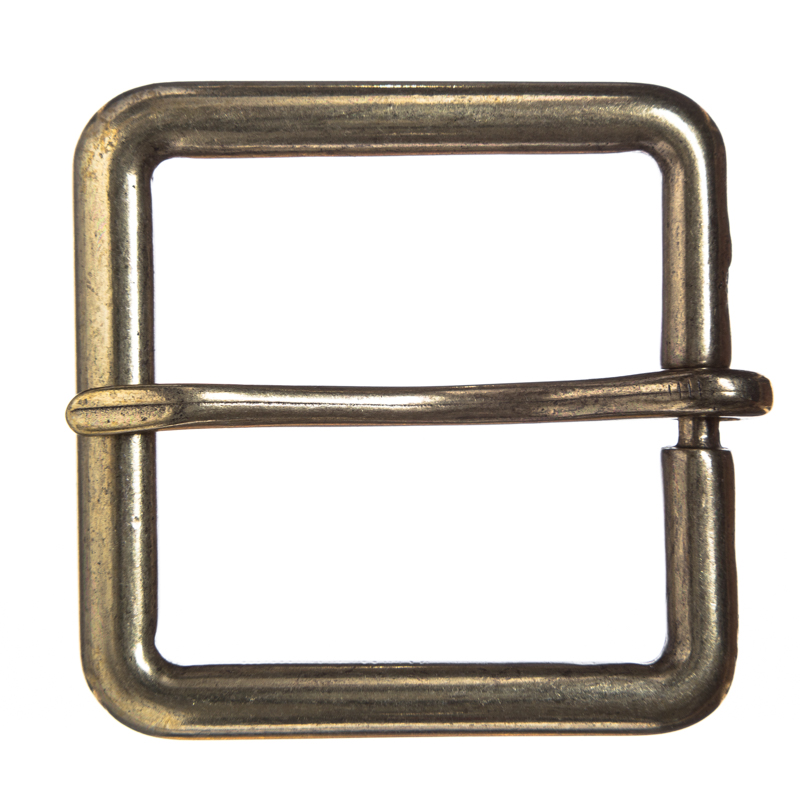 Sander, messingfarbene puristische Dorn-Schließe