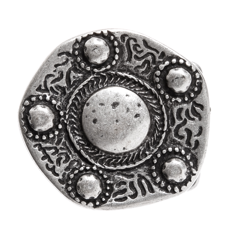 [33229] Wikinger Schild-Schließe silberfarben 4cm