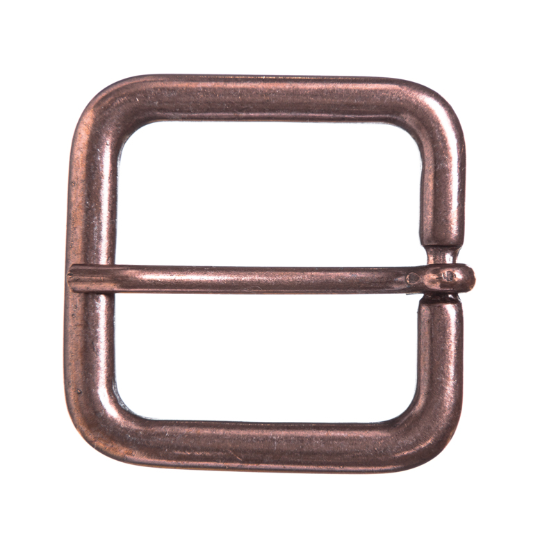 [B628-4] Gürtelschließe Jil kupferfarben – 3 cm rechteckige Schließe im minimalistischen Mittelalter-Stil