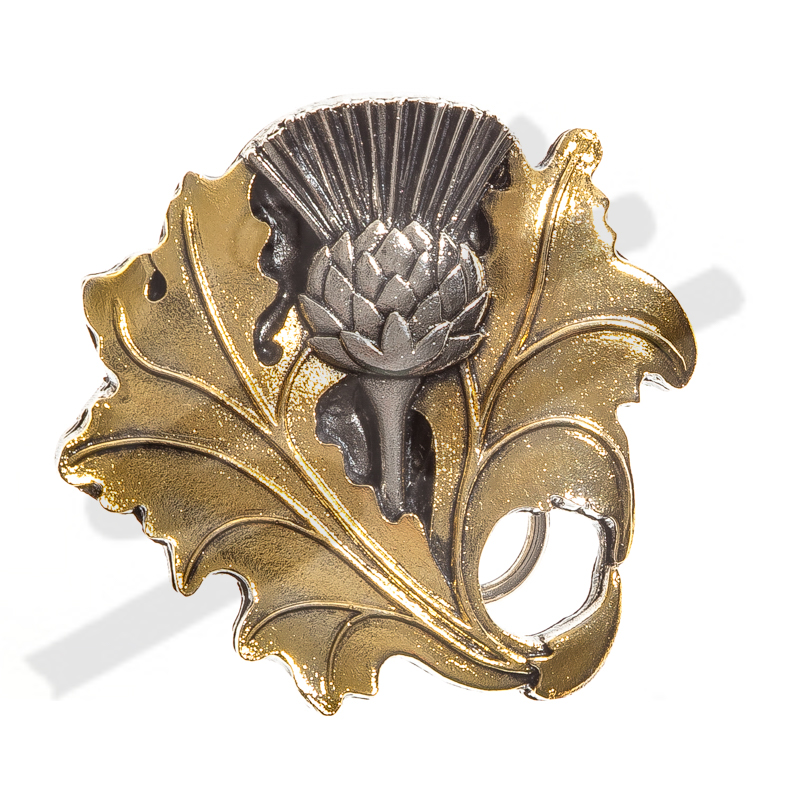 [33498] schottische Silberdistel - SILVER THISTLE - Zinnschließe