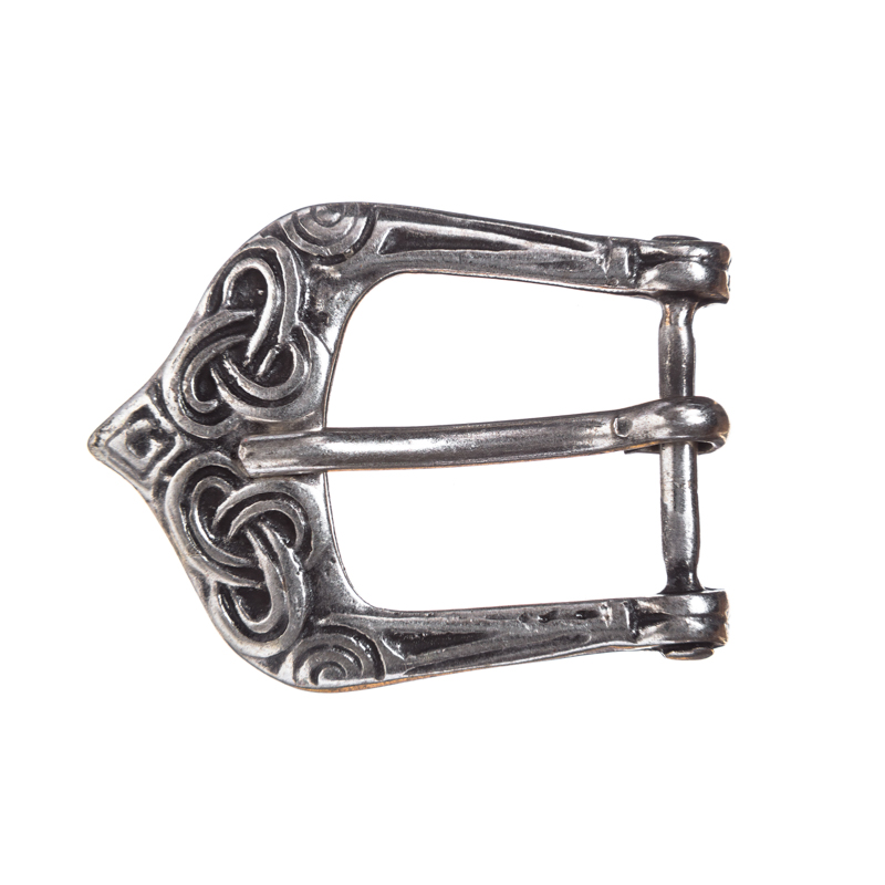 [B673-1] Mittelalter-Schließe 2 cm kupferfarben – Gürtelschnalle mit keltischem Knotenmuster für LARP & Reenactment