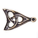 keltische Gürtelspitze 3,5cm altmessingfarben