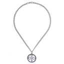 Halskette „Celtic Wedding Knot“ – Silberfarbener keltischer Hochzeitsknoten an schwerer Kette 