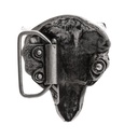 Wolfskopf, altmessingfarbene Schließe