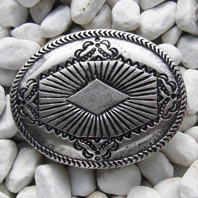 [B1249-1] Machu silberfarben – Azteken-inspirierte Gürtelschließe im Ethnostil für Gürtel bis 4 cm