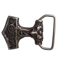 MJÖLNIR, Thorhammer-Schließe, altmessingfarben
