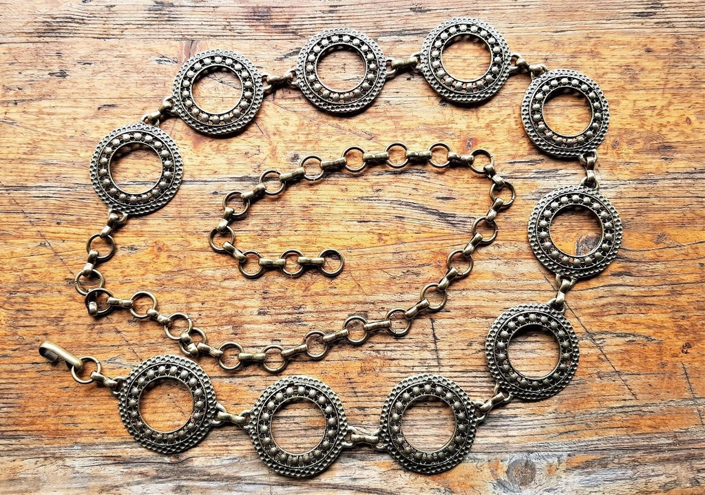 Kettengürtel Kugelringe, messingfarben