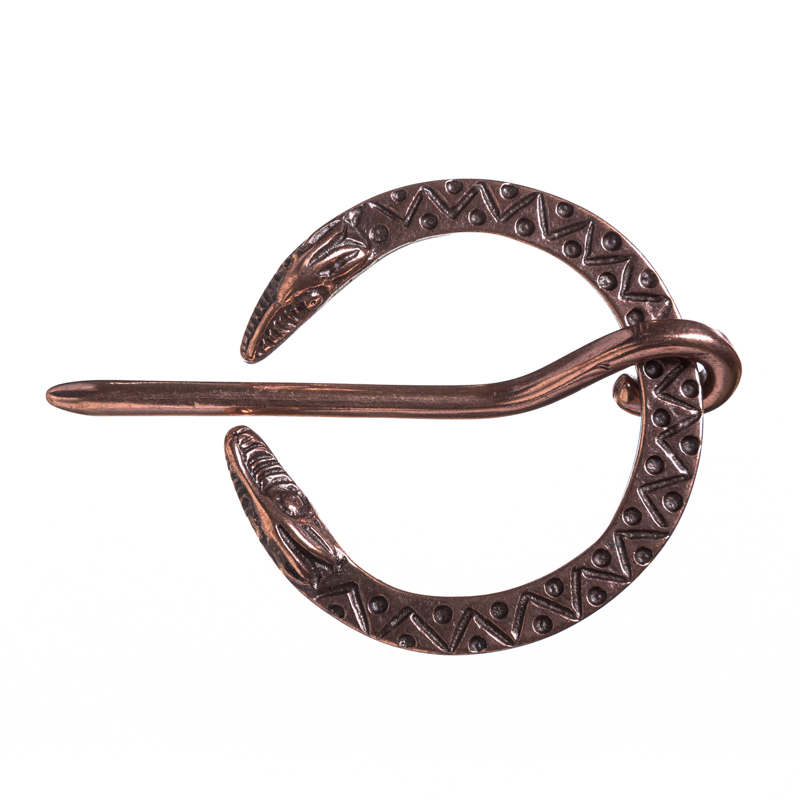 Wikinger Gewand-Fibel LOKI, kupferfarben
