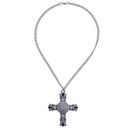 Halskette big cross, silberfarben