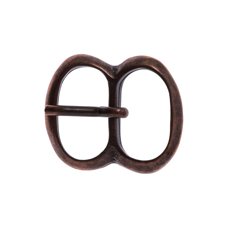 [B665-4] Mittelalter-Doppelschließe 2 cm kupferfarben – 8-förmige Dornschließe für Gürtel und Accessoires