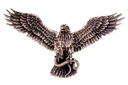Amulett, Anhänger 'Adler mit beweglichen Flügeln' aus Bronze - Mittelalter, Larp, Fantasy Schmuck