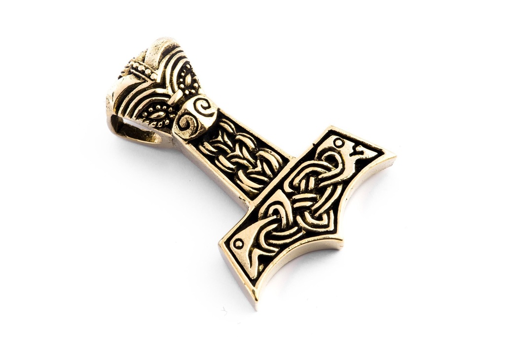 [atb45] Thorshammer Mjölnir Anhänger 'Thoranir - Hammer des Thor' aus Bronze - Mittelalter, Larp, Reenactment Schmuck