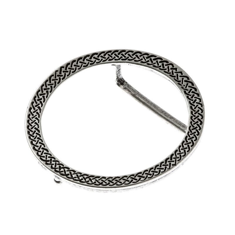[B672-1] Celtic Ring Gürtelschließe in Silberoptik – Runde keltische Schließe für 40 mm Gürtel