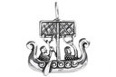 Wikinger Anhänger 'Turid - Wikingerboot' aus Silber 925 - Mittelalter, Larp, Reenactment Schmuck