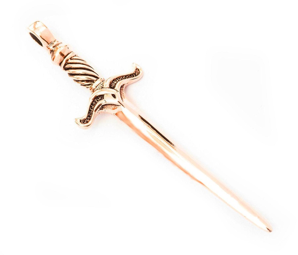 [amb525] Amulett, Anhänger 'Schwert Excalibur' aus Bronze - Mittelalter, Larp, Fantasy Schmuck