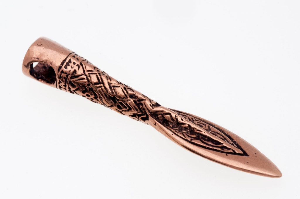 [WK2015-amb110] Amulett, Anhänger 'Arawn - Lanze' aus Bronze - Mittelalter, Larp, Fantasy Schmuck