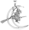 Amulett, Anhänger 'Aglaja - Die kleine Hexe' aus Silber 925 - Mittelalter, Larp, Fantasy Schmuck