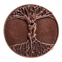 Weltenbaum-Schließe, Baum der Liebenden kupferfarben 4cm