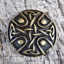 Fibel Brosche Keltenkreuz altmessing