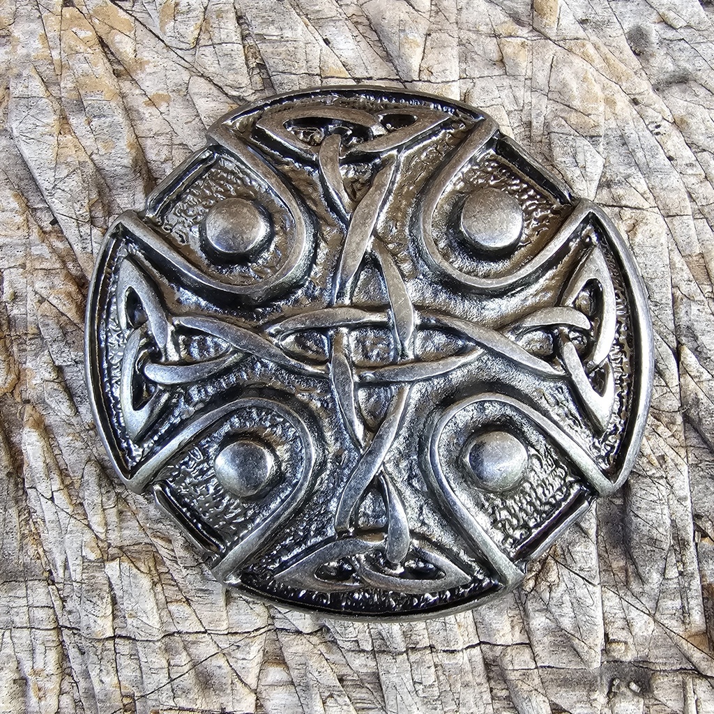 [A-6003-3] Fibel Brosche Keltenkreuz eisen