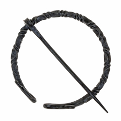 [16 Fi Wik gross] Große geschmiedete Wikinger-Fibel aus Eisen – Ringfibel mit 8,5 cm Durchmesser
