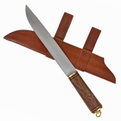 Wikingersax von Gotland - Kohlenstoffstahl, Lederscheide