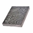 Damast-Abschlussplatte | 4 x 3 x 0,5 cm