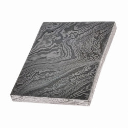 [02 Dam-AP 4] Damast-Abschlussplatte | 4 x 3 x 0,4 cm