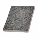 Damast-Abschlussplatte | 4 x 3 x 0,3 cm