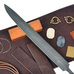 [02 SBS Pleid DAM] Sax-Bausatz "Langsax" / Damast - 47 cm