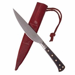 [02 M-III Ho-Sta] Mittelalterliches Messer - Horn / Messing