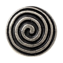 [08 Ce-0 Spirale] Zierniete „Spirale“ (XS) – Symbolischer Lederbeschlag nach keltischem Vorbild 