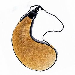 [15 Bota 2] Großer Bota-Trinkschlauch aus Leder – 2 Liter Fassungsvermögen in Nierenform